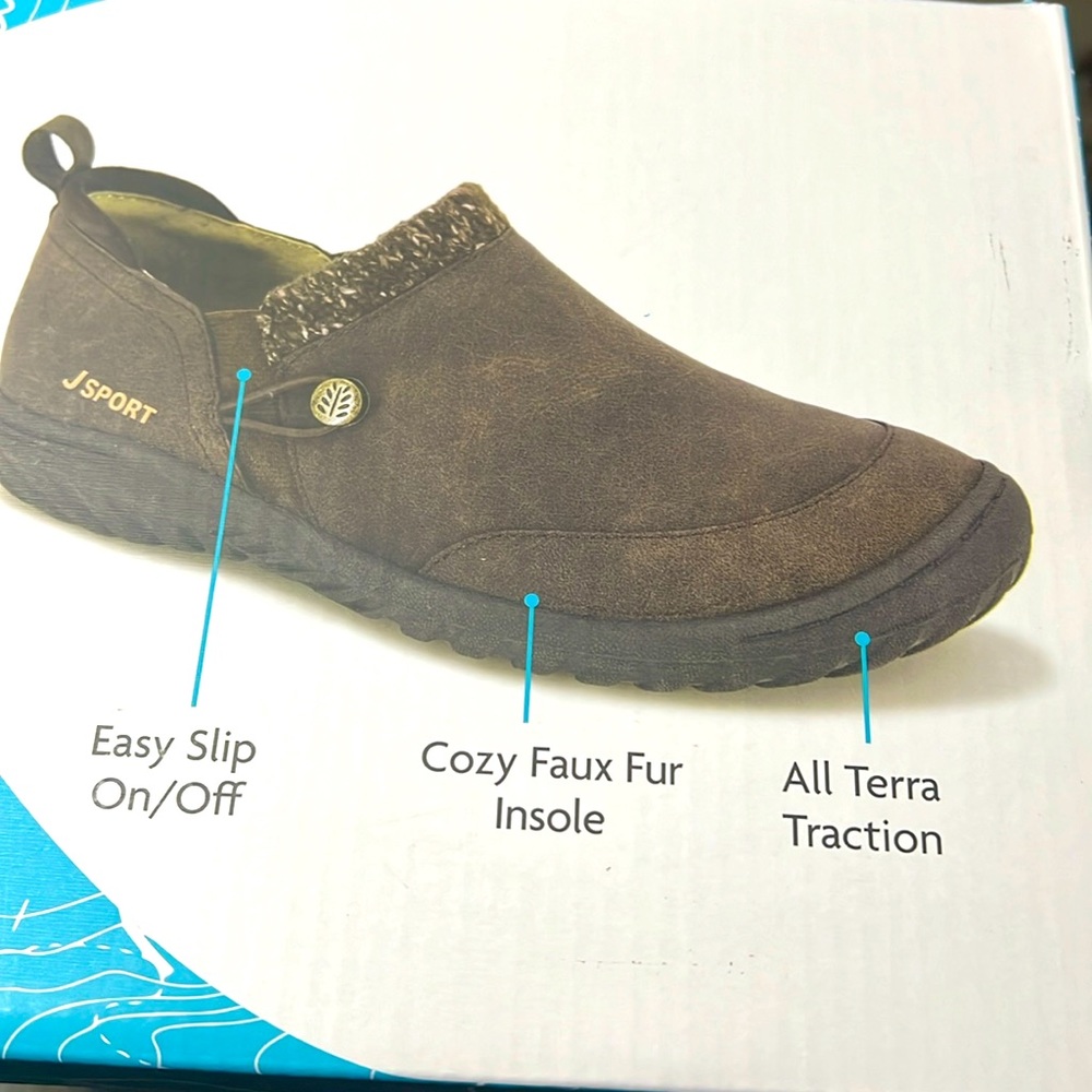 J sport memory form shoes easy, slip on cozy never used women 8